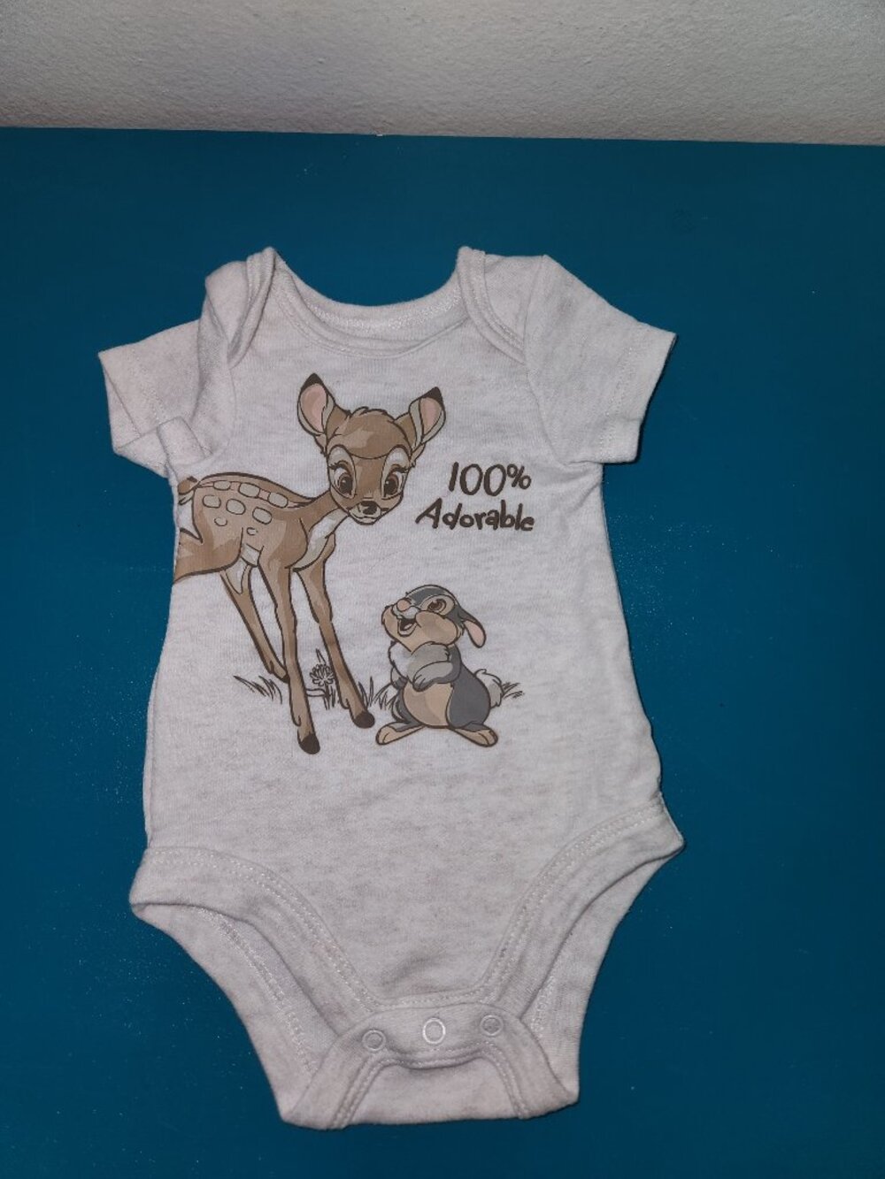 Disney Baby Bambi & Thumper “100% Adorable” Bodysuit – Newborn